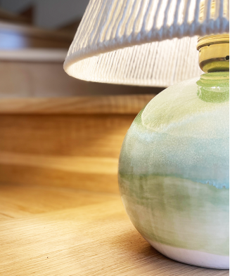 Lampa ceramiczna ASA, wykonana ręcznie, niepowtarzalna, wielobarwna