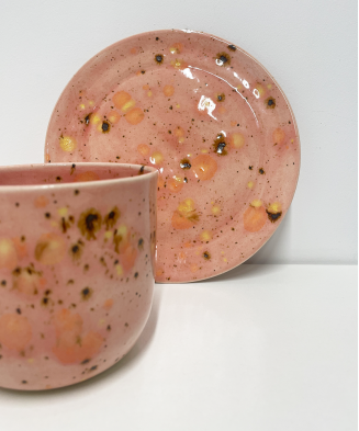 Speckled Pink plate