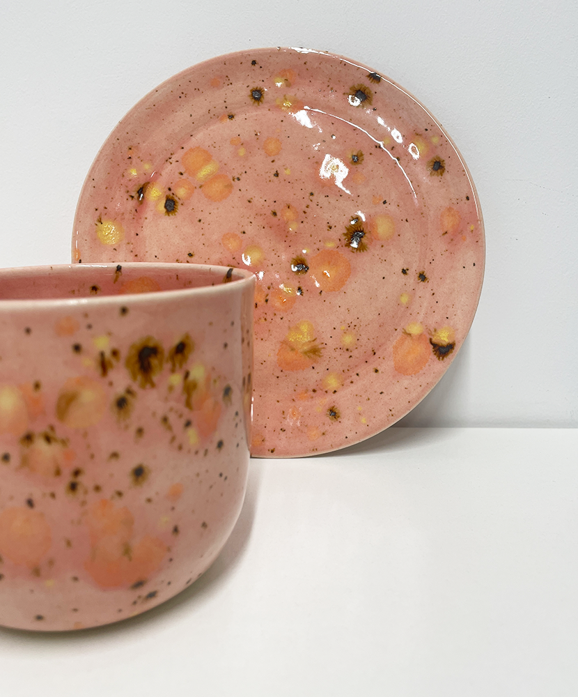 Speckled Pink plate