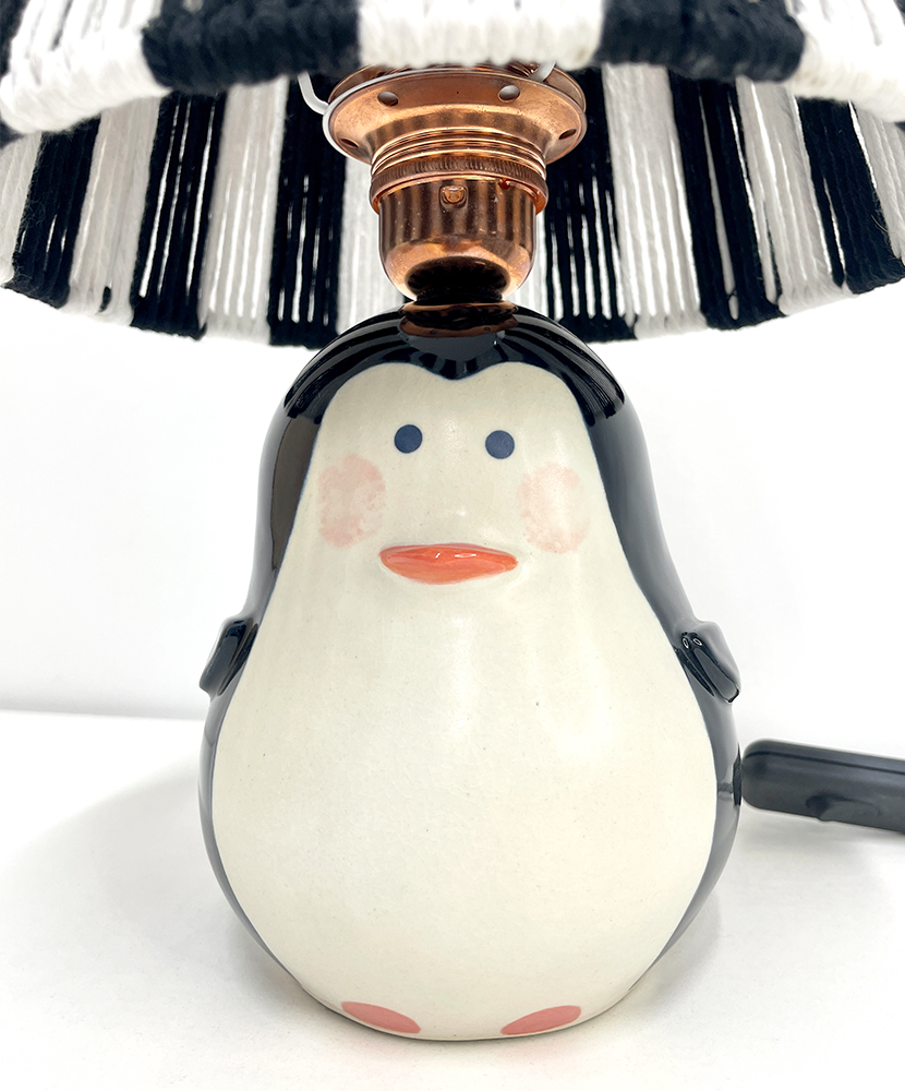 Lampa ceramiczna PINGWIN, wykonana ręcznie
