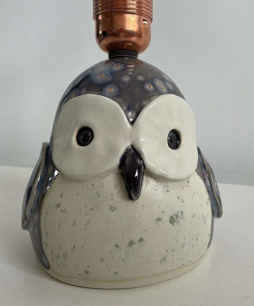Lampa ceramiczna SOWA, wykonana ręcznie