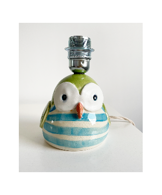 Lampa ceramiczna WESOŁA SÓWKA, wykonana ręcznie